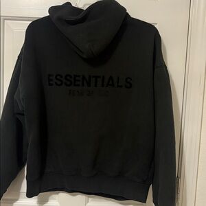 Men’s Essentials Fear of God Hoodie Black Size Small
